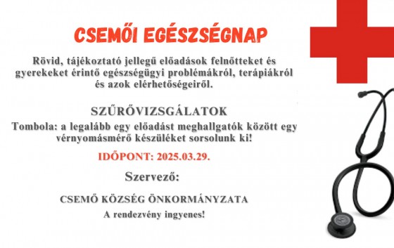 Csemői Egészségnap 2025. március 29.